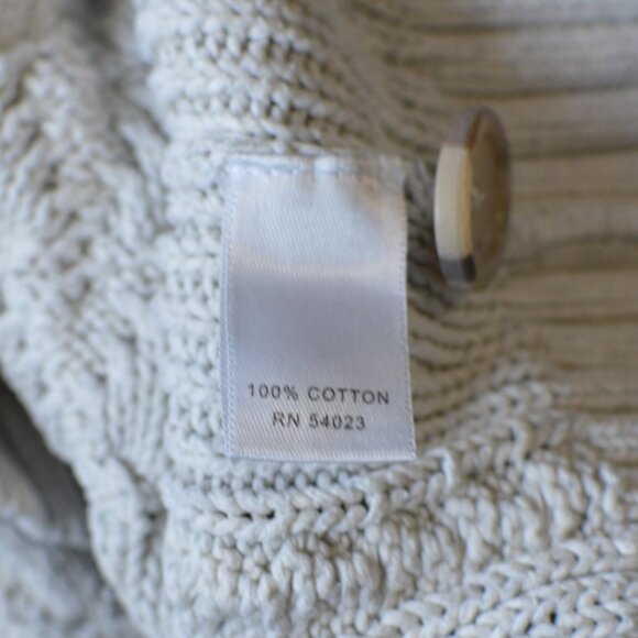 Mens Banana Republic Cream Sweater Size L (100% cotton) - Picture 4 of 4